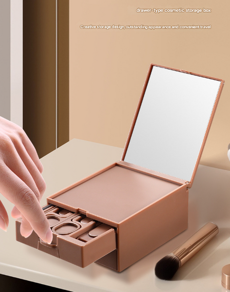 Brown Premium 13 In 1 Manicure & Grooming Kit Professional Carbon Steel Pedicure Set With Dual Drawer Case Mirror Manicure & Pedicure Tools & Kits