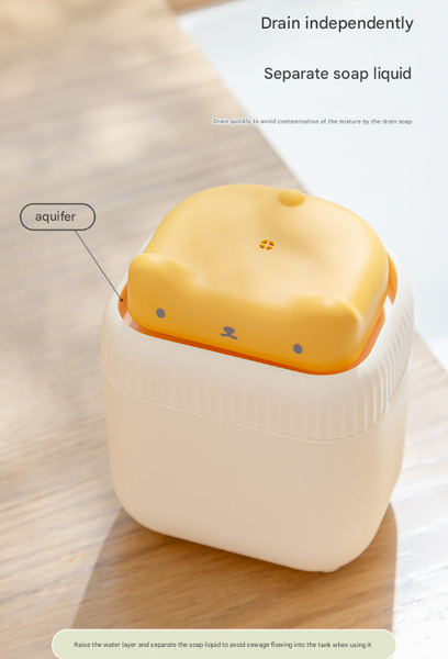 2 Pcs Cute Cat Press To Dispense Soap Pump And Sponge Caddy For Kitchen Sink Green + Yellow Soap Dishes & Dispensers