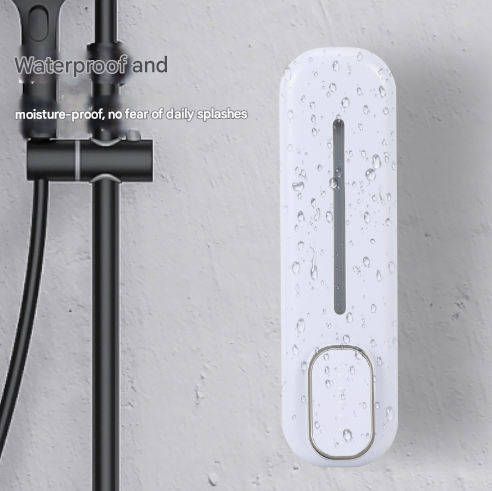 2 Pcs White Modern Wall Mounted Press Soap Dispenser 300Ml Reusable Pump For Bathroom & Kitchen Soap Dispensers