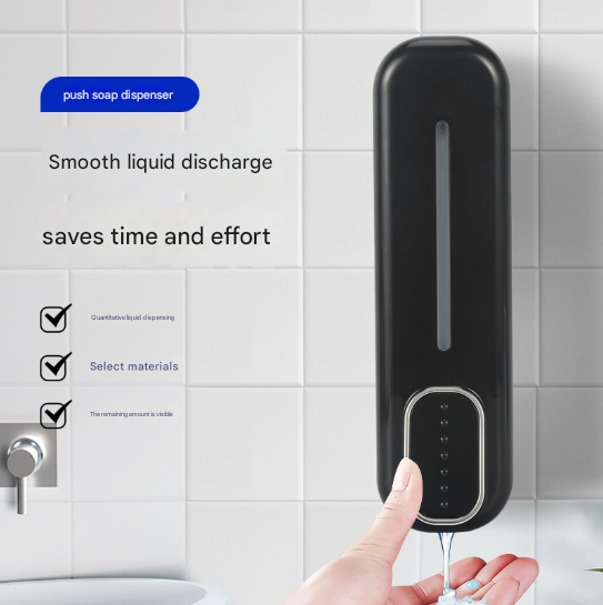2 Pcs Silver Modern Wall Mounted Press Soap Dispenser 300Ml Refillable Pump For Bathroom & Kitchen Soap Dispensers