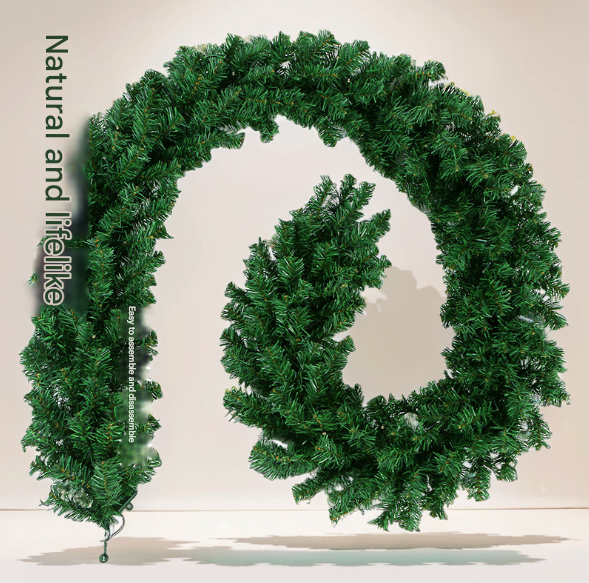 Classic Green Lush Artificial Christmas Garland 2.7M Pine Vine With 280 Tips For Holiday Decor Seasonal Decorations