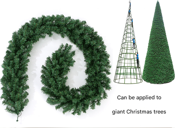 Classic Green Lush Artificial Christmas Garland 2.7M Pine Vine With 280 Tips For Holiday Decor Seasonal Decorations