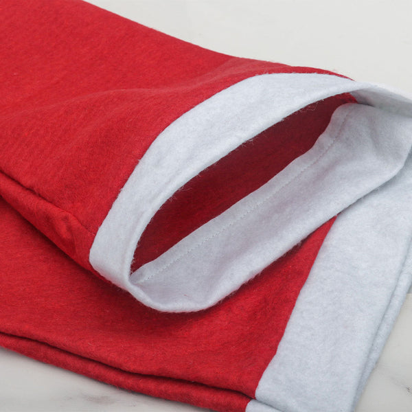 Red Festive Santa Hat Dining Chair Covers Set Of 8 For Holiday Party Decoration Slipcovers