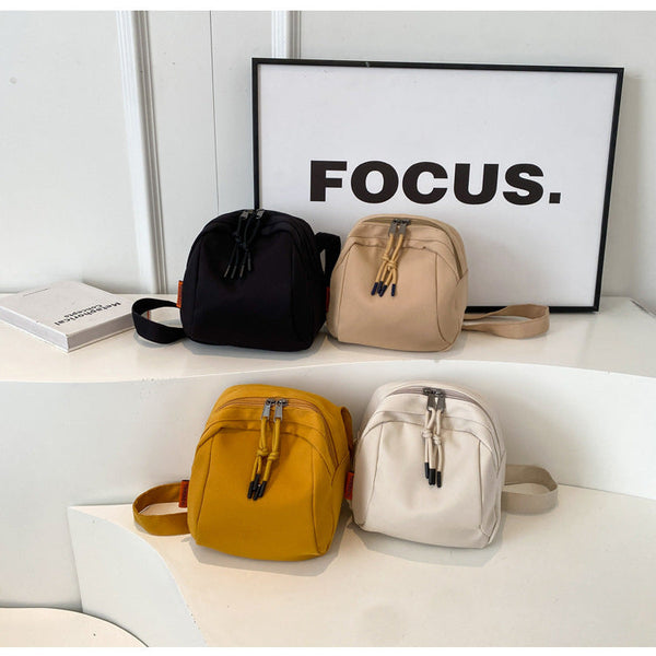 Black Lightweight Canvas Crossbody Bag Minimalist Casual Shoulder Satchel With Adjustable Strap Women's Bags & Handbags