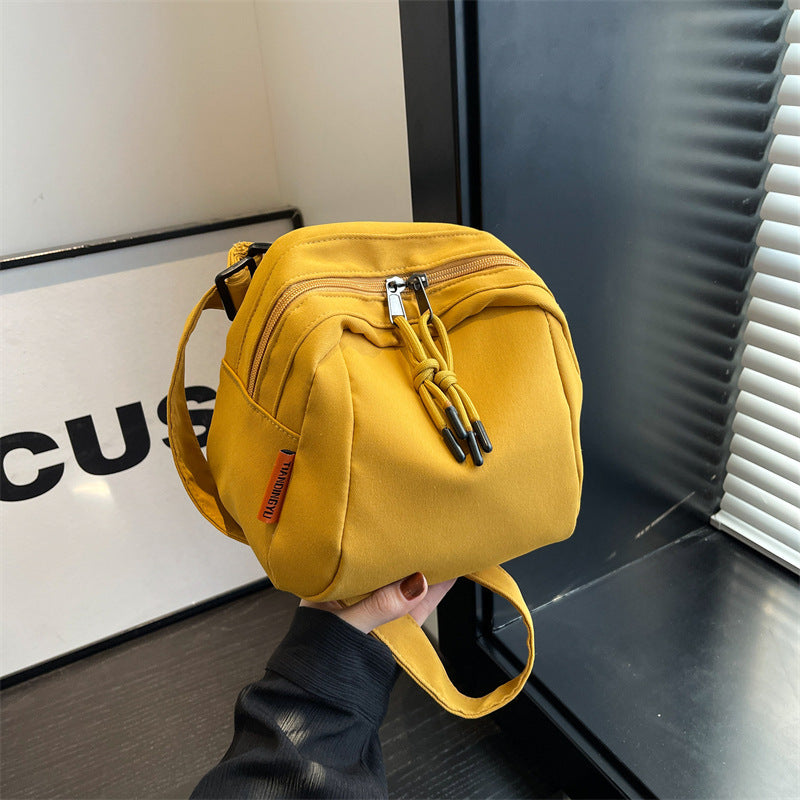 Yellow Lightweight Canvas Crossbody Bag Minimalist Casual Shoulder Satchel With Adjustable Strap Women's Bags & Handbags
