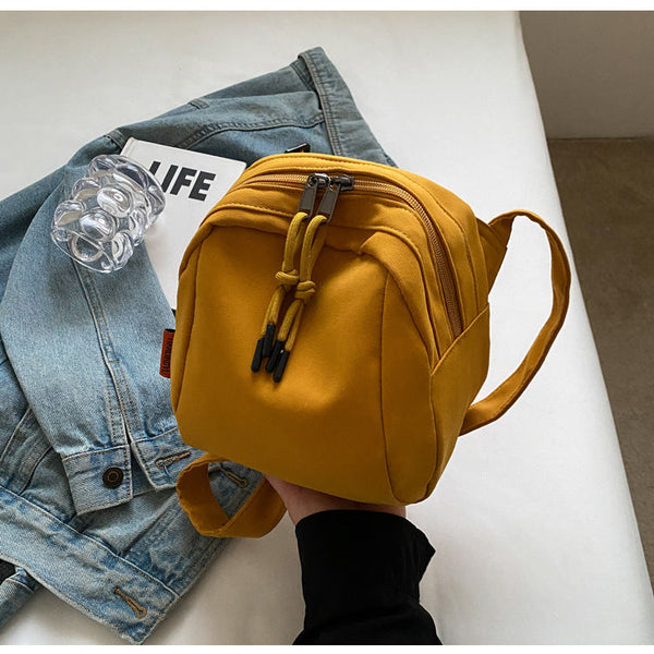 Yellow Lightweight Canvas Crossbody Bag Minimalist Casual Shoulder Satchel With Adjustable Strap Women's Bags & Handbags