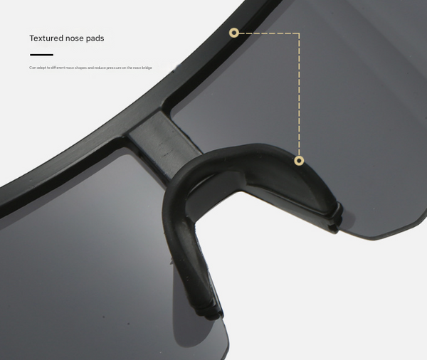Black Unisex Sport Cycling Lightweight Wraparound Eyewear For Running & Outdoor Activities Sunglasses
