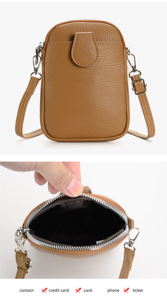White Chic Crossbody Phone Bag Womens Pu Leather Mini Shoulder Purse With Adjustable Strap Other Mobile Accessories