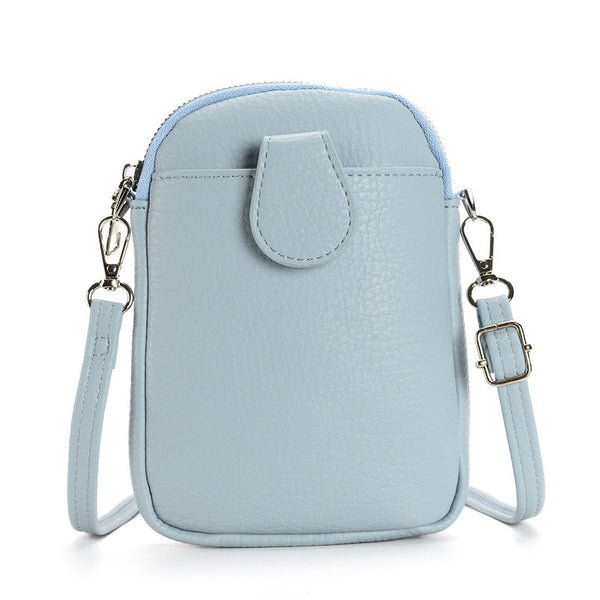 Blue Chic Crossbody Phone Bag Womens Pu Leather Mini Shoulder Purse With Adjustable Strap Other Mobile Accessories
