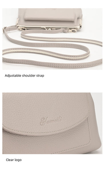 Taupe Women's Vintage Kiss Lock Crossbody Bag Pu Leather Clutch Purse With Detachable Strap Women's Bags & Handbags