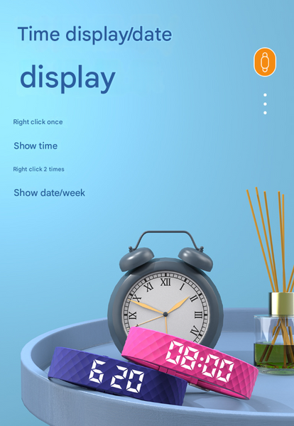 Yellow Smart Vibrating Alarm Watch Digital Fitness Tracker Wristband With Pedometer & Sleep Monitor Smart Watches