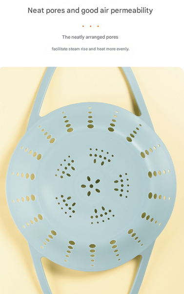 Small Pink Flexible Silicone Steamer Basket With Heat Resistant Handles Food Grade Vegetable Insert For Pots & Pans Steamers