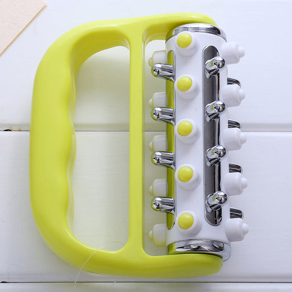 Light Green Ergonomic Body Roller Massager Handheld Deep Tissue Tool For Muscle Relief And Fascia Release Massagers