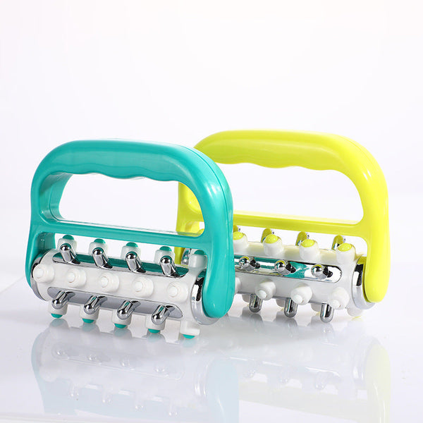 Blue Ergonomic Body Roller Massager Handheld Deep Tissue Tool For Muscle Relief And Fascia Release Massagers