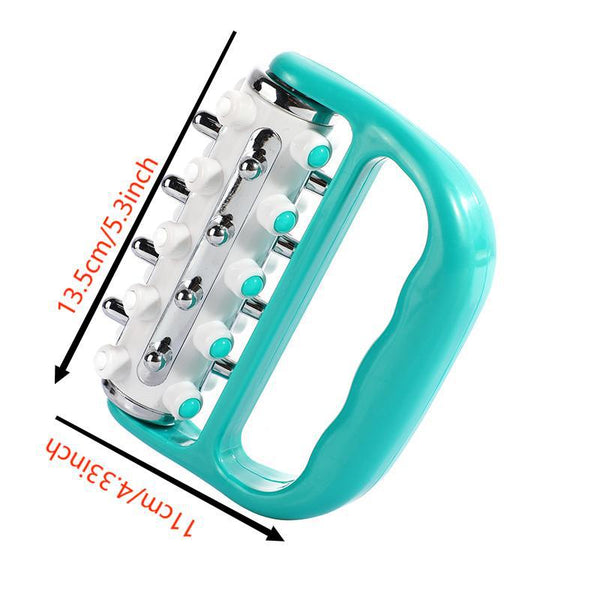 Blue Ergonomic Body Roller Massager Handheld Deep Tissue Tool For Muscle Relief And Fascia Release Massagers