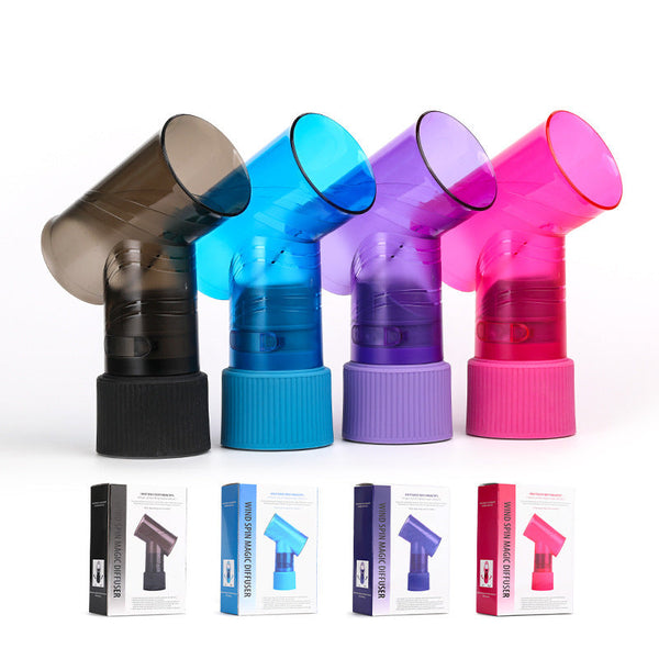 Black Wind Spin Hair Curler Diffuser Universal Dryer Attachment For Effortless Waves And Curls Rollers & Curlers