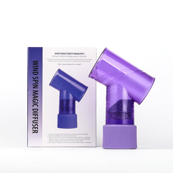 Purple Wind Spin Hair Curler Diffuser Universal Dryer Attachment For Effortless Waves And Curls Rollers & Curlers