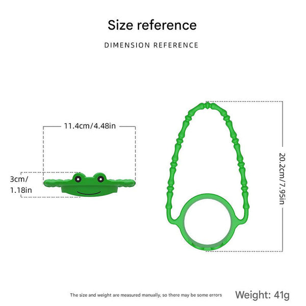 2 Pcs Green Frog Adorable Animal Silicone Cup Carrier Portable Reusable Handle For Water Cup(Cup Not Included) Water Bottles & Vacuum Flasks