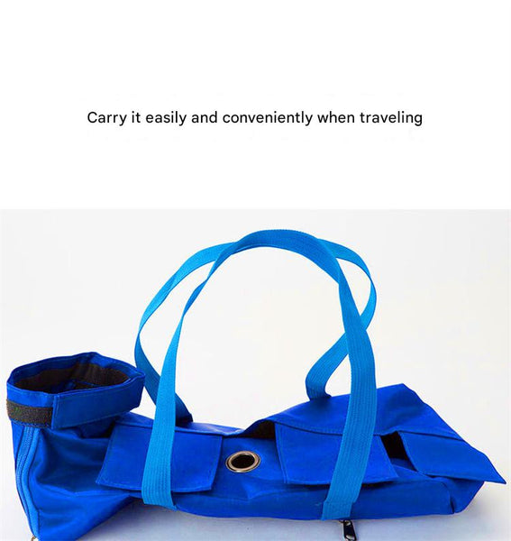 Size M Blue Multi Functional Cat Grooming Bag Anti Scratch Restraint Pouch For Nail Trimming And Vet Visits Pet Grooming