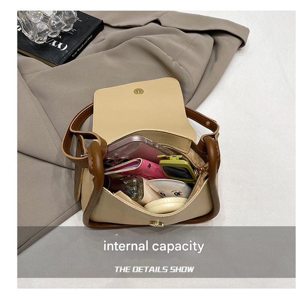 Brown Chic Pu Leather Crossbody Bag With Cute Bear Charm Adjustable Strap Shoulder Purse Women's Bags & Handbags