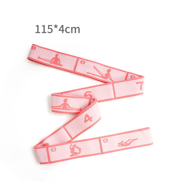 Pink 9 Loop Yoga Stretch Strap Numbered Band For Flexibility And Physical Therapy Yoga Straps