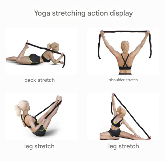 Pink 9 Loop Yoga Stretch Strap Numbered Band For Flexibility And Physical Therapy Yoga Straps