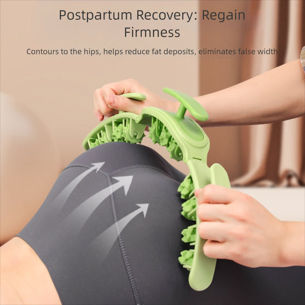 Green Removable Adjustable Wrap Around Muscle Roller 11 Wheel Deep Tissue Massager For Legs Arms & Body Massagers