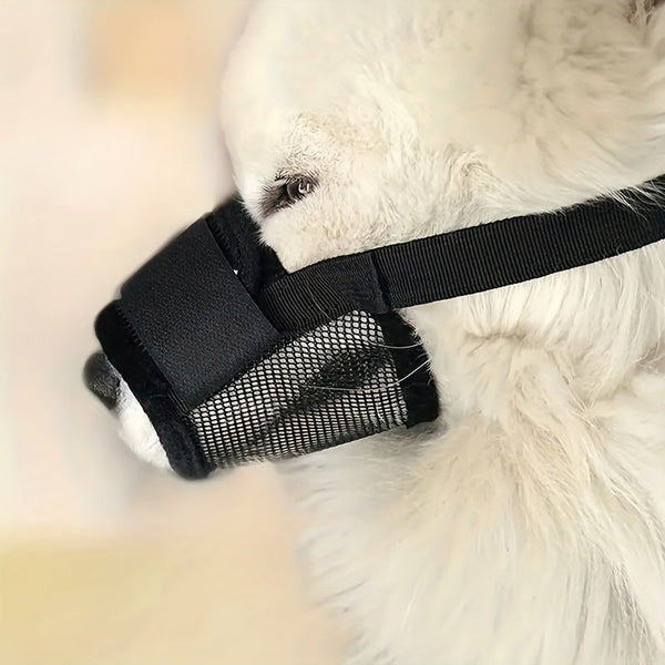 3 Pcs Size Black Breathable Mesh Dog Muzzle Soft & Comfortable Guard To Prevent Biting Allows Panting And Drinking Muzzles