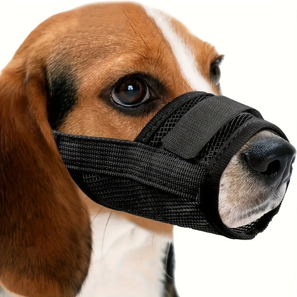 3 Pcs Size Xl Black Breathable Mesh Dog Muzzle Soft & Comfortable Guard To Prevent Biting Allows Panting And Drinking Muzzles