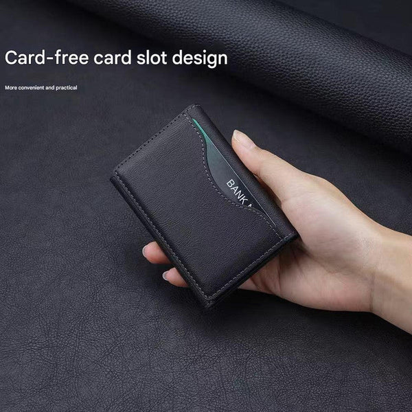 Black 3 In 1 Magnetic Wallet For Magsafe Slim Pu Leather Card Holder With Kickstand Travel Wallets