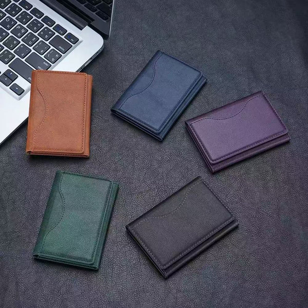 Grey 3 In 1 Magnetic Wallet For Magsafe Slim Pu Leather Card Holder With Kickstand Travel Wallets