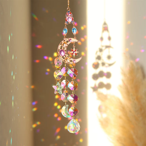 Colorful Dazzling Celestial Crystal Suncatcher Star Shape Rainbow Maker Window Hanging Ornament Ornaments & Statues