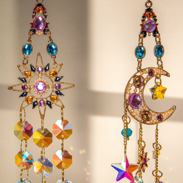 Colorful Dazzling Celestial Crystal Suncatcher Star Shape Rainbow Maker Window Hanging Ornament Ornaments & Statues