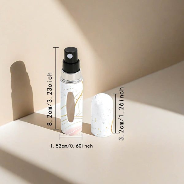 Red Chic Marble Travel Perfume Atomizer Set (3 Pack) 5Ml Leakproof Bottom Fill Spray Bottles Travel Bottles & Containers