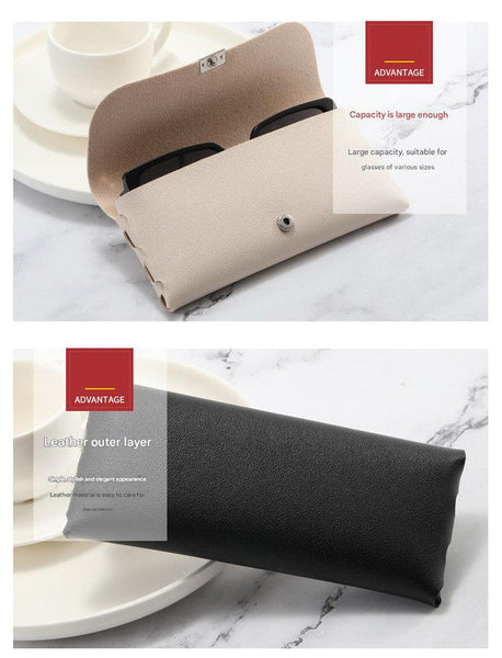 Blue Sleek Pu Leather Eyeglass Pouch Set (3 Pack) Slim Protective Case For Sunglasses Eyeglass Cases & Storage
