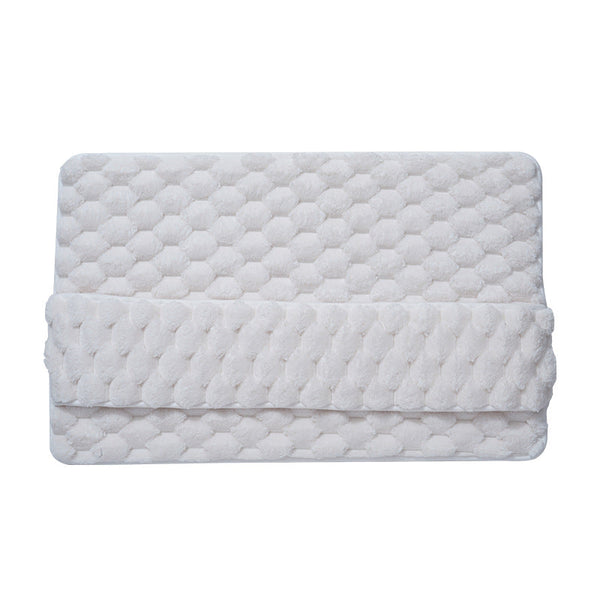 Elosung Luxury Plush Memory Foam Bath Mat With Foot Drying Panel Super Absorbent & Non Slip Bathroom Rug(Paw Gray) Bath Mats Rugs & Toilet Covers