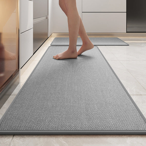 Absorbent & Dirt Resistant Woven Kitchen Mat Non Slip Runner Rug For Home(Style Gray) Kitchen Bench Mats