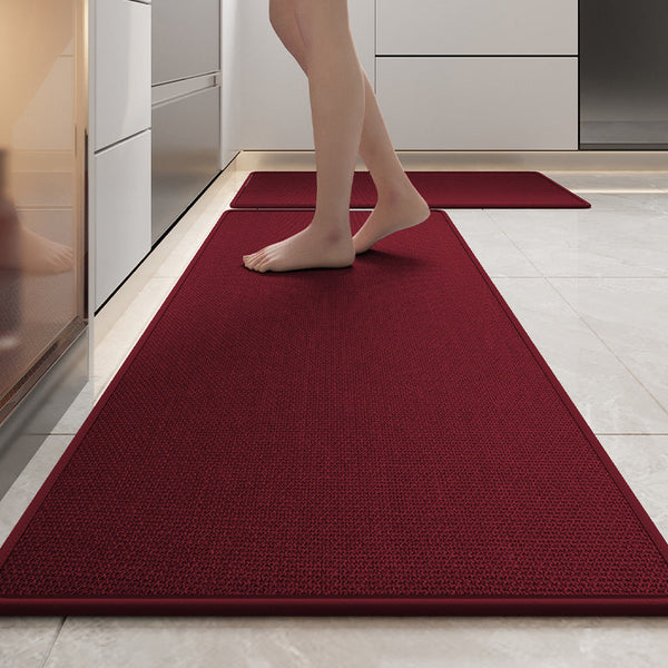Absorbent & Dirt Resistant Woven Kitchen Mat Non Slip Runner Rug For Home(Style Red) Kitchen Bench Mats