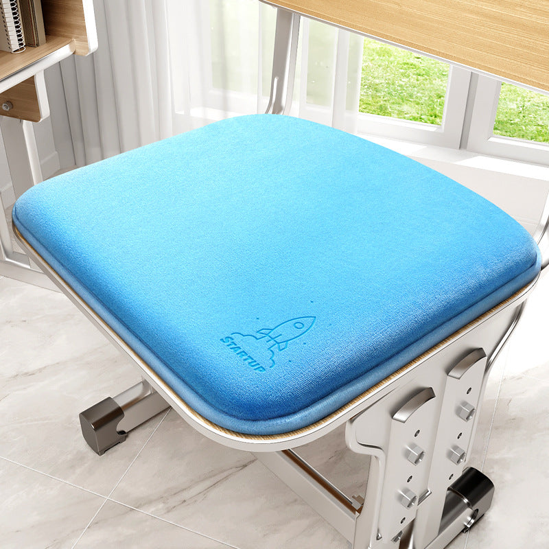 Memory Foam Student Seat Cushion Pressure Relief Non Slip With Adjustable Straps For Healthy Posture(Rocket Blue 36X34cm) Seat & Posture Cushions