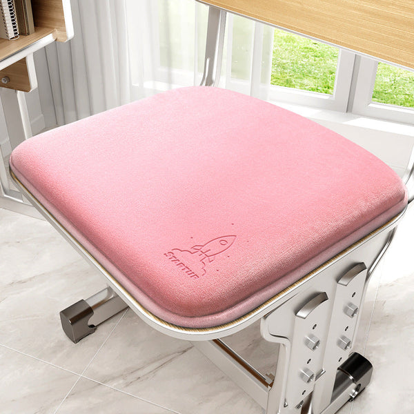 Memory Foam Student Seat Cushion Pressure Relief Non Slip With Adjustable Straps Rocket Pink 36X34cm Seat & Posture Cushions