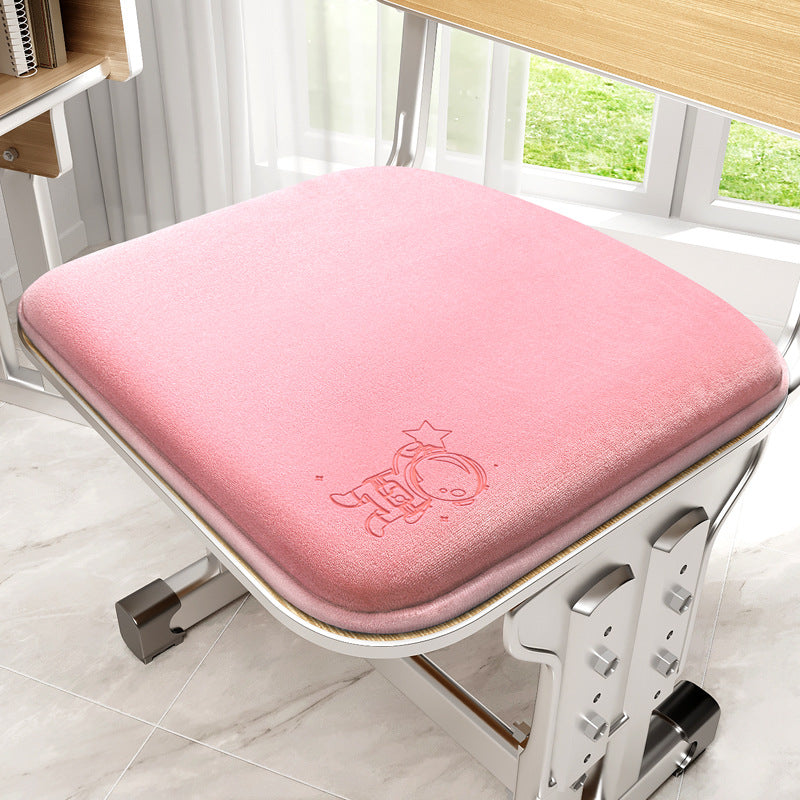 Memory Foam Student Seat Cushion Pressure Relief Non Slip With Adjustable Straps For Healthy Posture(Astronaut Pink 36X34cm) Seat & Posture Cushions