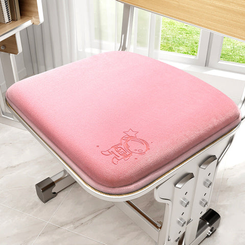 Memory Foam Student Seat Cushion Pressure Relief Non Slip With Adjustable Straps For Healthy Posture(Astronaut Pink 36X34cm) Seat & Posture Cushions