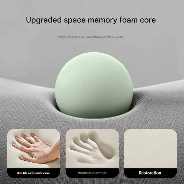 Memory Foam Student Seat Cushion Pressure Relief Non Slip With Adjustable Straps For Healthy Posture(Astronaut Pink 36X34cm) Seat & Posture Cushions