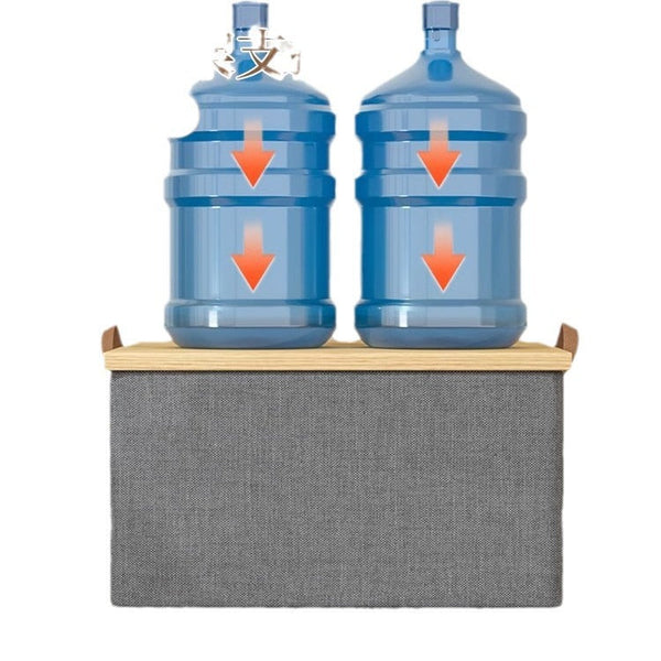 2Pc Foldable Fabric Storage Bin With Steel Frame & Handles 26L Stackable Closet Organizer Blue Storage Bins & Baskets