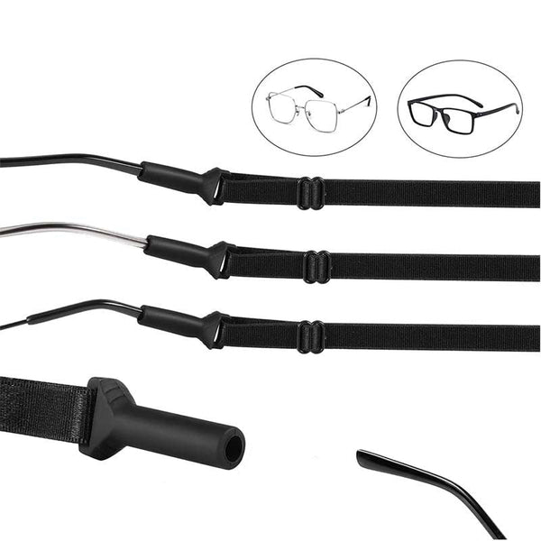 (10 Pack) Anti Slip Eyeglass Straps Secure Sports Eyewear Retainer Cord For Men Women And Kids Black Eyeglass Frames