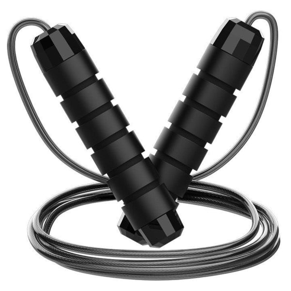 Steel Wire Speed Jump Rope Set Professional Fitness With Ball Bearings For Cardio Boxing & Workout 5Pcs Black Skip Jump Ropes