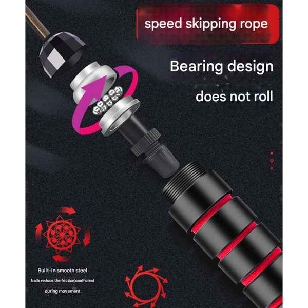 Steel Wire Speed Jump Rope Set Professional Fitness With Ball Bearings For Cardio Boxing & Workout 5Pcs Black Skip Jump Ropes