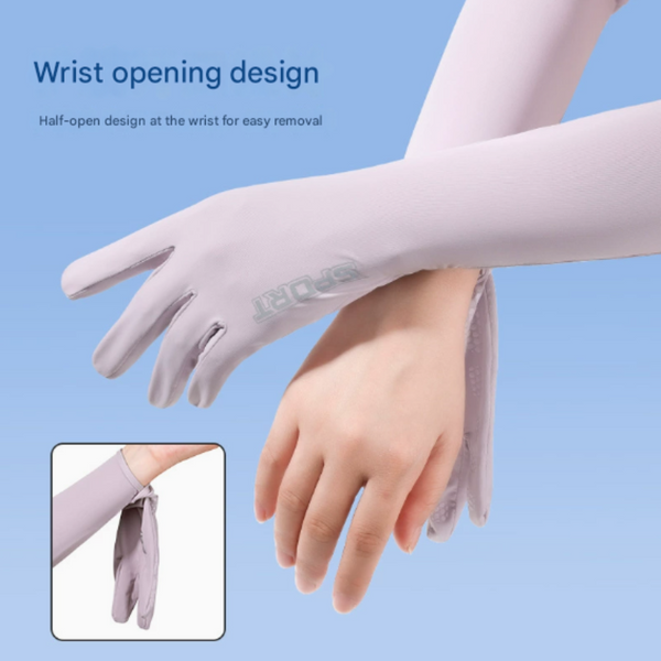 White Cooling Uv Protection Arm Sleeves Long Sun Block Gloves Breathable Stretchy Hand Cover For Cycling Driving And Outdoor Sports Australia Other Cy