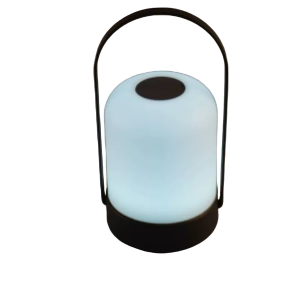 Black Led Table Lamp Rechargeable Touch Dimmable Lantern 3 Colour Modes Night Light For Bedroom Camping Outdoor Dining 20Cm Lamps
