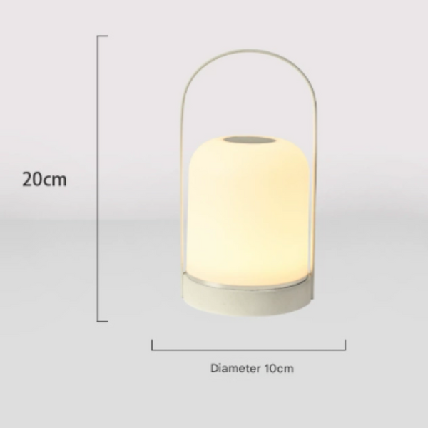 Black Led Table Lamp Rechargeable Touch Dimmable Lantern 3 Colour Modes Night Light For Bedroom Camping Outdoor Dining 20Cm Lamps